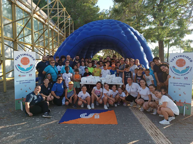 Bambini al torneo degli oratori 2023, organizzato da Fondazione Conad ETS